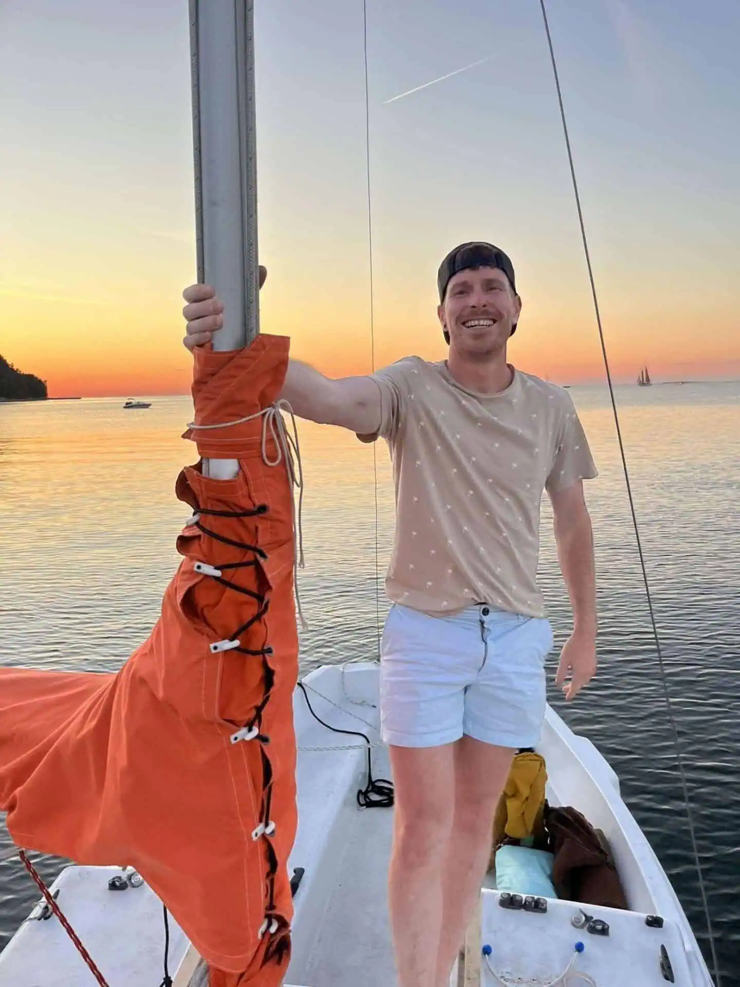 Joseph Miller Phooy of joseph miller on a boat